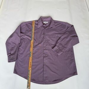 Yves Saint Laurent Men's long sleeve Purple Dress Shirt size 17 XL 32-33